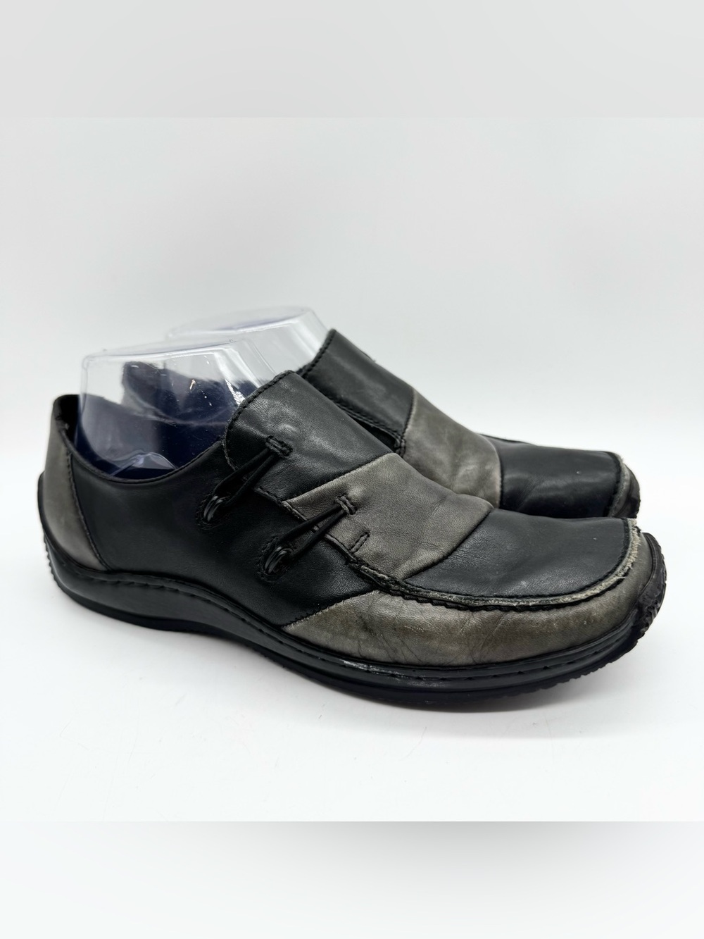 Rieker Celia Colorblock‎ Leather Comfort Loafer Size 38 Coastal Grandma Office